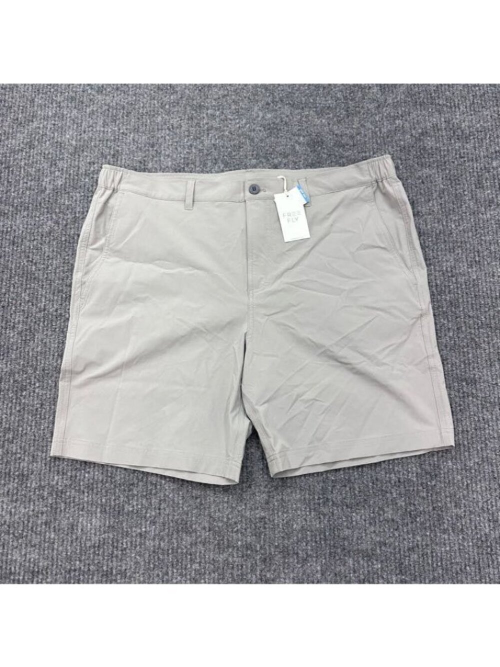 Free Fly Latitude Shorts Cement Grey Hybrid Hiking Chino UPF 50+ Mens Sz XL NEW